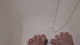 Midget shows his feet and then cums on them snapshot 3