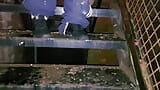 Cracky Squirts down some abandoned Stairs snapshot 14