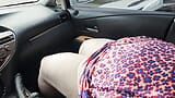 Big ass BBW blonde pawg milf masturbating publicly in car & fucked by huge dildo snapshot 1