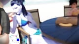 Overwatch - Widowmaker & tracer suck & fuck cock on beach day (animasi dengan suara) snapshot 2