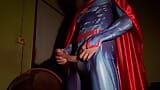 Superman jerk off and cumshot. snapshot 4