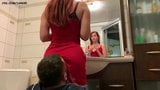 Mistress in Red Dress Uses Chair Slave -  Ignore Facesitting snapshot 6