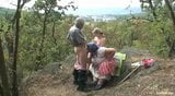 Voyeuristic Blonde With Old Couple snapshot 12