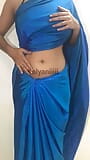 Kalyaniiiii- Blue Sari- Hot Talk snapshot 4