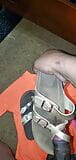 taken worn sandals from customer car garage snapshot 1
