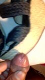 Hermosas plataformas negras My sister's wedges cumshot snapshot 6