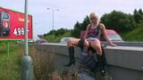 blonde has sex on the highway! snapshot 10