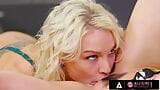 Массаж All All - извращенец Kristen Scott трахает пальцами ее грудастого босса Kenzie Taylor во время встречи snapshot 15