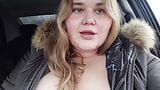 Cum on the face of a cutie with big tits, and she got excited and started taking selfies snapshot 13