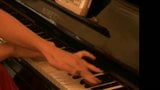 Vintage girl caned on the piano snapshot 3