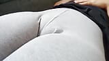 The leggings mark her big pussy and she invites me to touch her inside snapshot 1