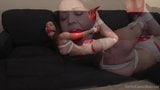 tied up of C. Marie in white pantyhose snapshot 15