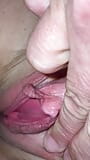 Мастурбация розовой киски, на работе горячая и мокрая, трение киски, показ клитора половых губ, возбужденная киска snapshot 5