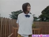 Akane Yoshizawa in uniform gives blowjob snapshot 3