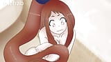 Midoria neukte Uraraka onder de douche! Hentai! Mijn held Academia 2d porno snapshot 2