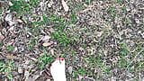 Sexy Feet Female Barefoot Outside Walking Dirty Soles Red Toenails Foot Fetish No Talking snapshot 10