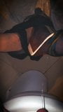 Soaking my sissy slutty nylon feet and heels snapshot 1