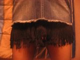 Transgender Slinging Clit Wearing Frilly Skirt snapshot 5