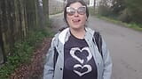 Curvy Girl Flashes her Huge Tits on the Street for her Fan. You should be next! snapshot 2