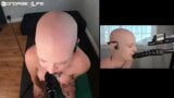 Advanced Dildo Training for sexy bald woman snapshot 5