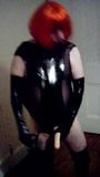 Me in my new wet look gear snapshot 4