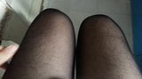 White Patent Pumps with Black Pantyhose Teaser 4 snapshot 4