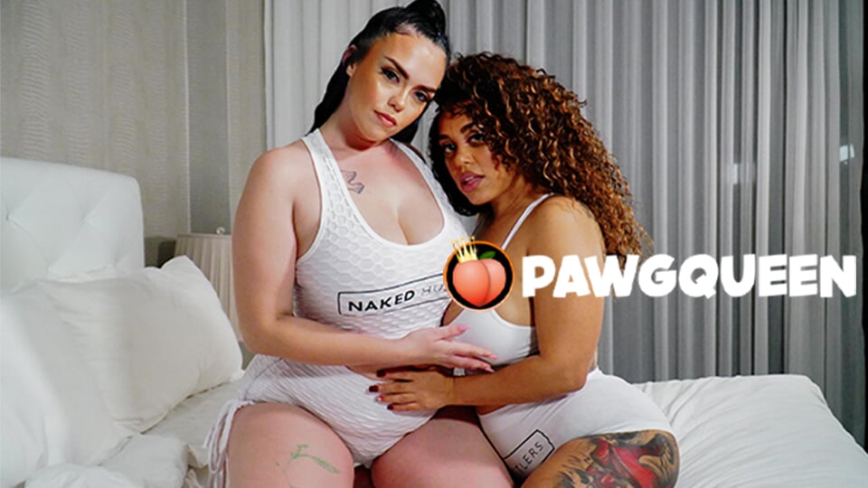 Pawgqueen lesbian antara kaum Twerking dan kongkek strap-on