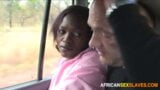 African Maid Side Road Interracial Head snapshot 4