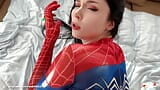 情熱的なスパイダーウーマン対アナルファックラバーブラックスパイダーガール! snapshot 7