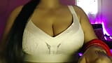 Hot desi girl massaged her breasts and pressed her breasts and sucked the nipples in her mouth. snapshot 5