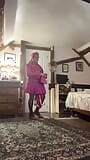 In fuchsia flight attendant outfit for one evening snapshot 10