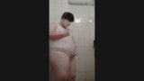 Chubby Femboy Masturbating in Cute One-Piece Swimsuit snapshot 3