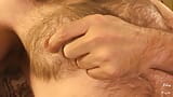 Волосатый ебарь играет с грудью и сосками snapshot 6