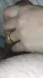 Slutty Bitch playing with step son big balls in bed snapshot 8