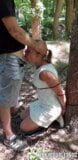 Belgische MILF im Wald gefesselt, Halsfick, schluckt snapshot 13