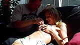 A slim blonde teen from Germany masturbating with a candle snapshot 5