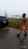 Naked in public jerking off for passing truckers snapshot 1