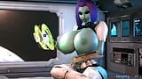 Hot Alien Chick Uses A Ship's Control Panel To Expand Her Tremendous Tits snapshot 10