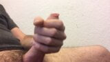 Foreskin play and wank of my precum dripping uncut cock snapshot 7
