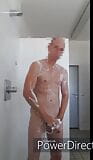 waxed while showering and hosed down with sperm cumshot snapshot 5