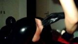 Rubber Latex Master fisting his rubber slave snapshot 8