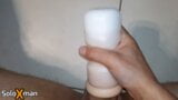 Amazing masturbation with my sex toy in the form of a flashlight - SoloXman snapshot 8