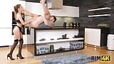 RIM4K. Angel interrupts repairer and starts licking his ass by the dishwasher snapshot 9