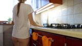 Fodida rapidamente na cozinha com seu treinador de fitness. annahomemix snapshot 1