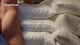 Humping 18 Super Soft Pillows on Leather Sofa snapshot 3