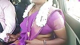 Telugu dirty talks, sexy saree aunty with car driver full video snapshot 1