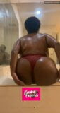 Black mistress in jacuzzi playing with her body parts snapshot 9