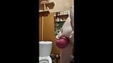 Young hot guy   in the bathroom shows his huge anal prolapse after playing with his hole snapshot 6