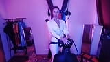 Dominatrix Eva Latex Fuck in Mouth Deepthroath Strapon Slave Femdom BDSM Hardcore Heels Footfetish snapshot 2