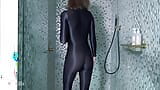 Super glänzende spandex-catsuit necken! snapshot 5